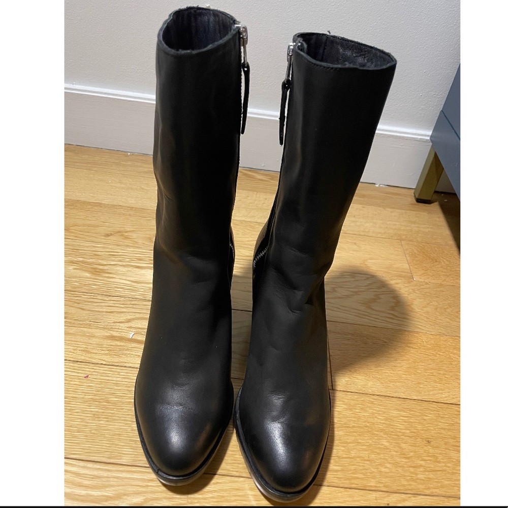 Sorel midcalf waterproof leather wedge boot zip 8